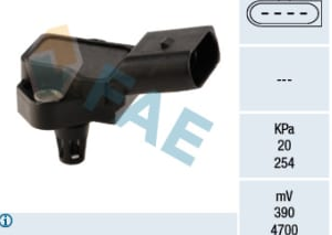 Датчик тиску наддуву турбіни VW Caddy III 04-10/LT II 2.5Tdi 99-06/T4 2.5TDi 95-03/T5 1.9TDi 03-09 FAE 15037
